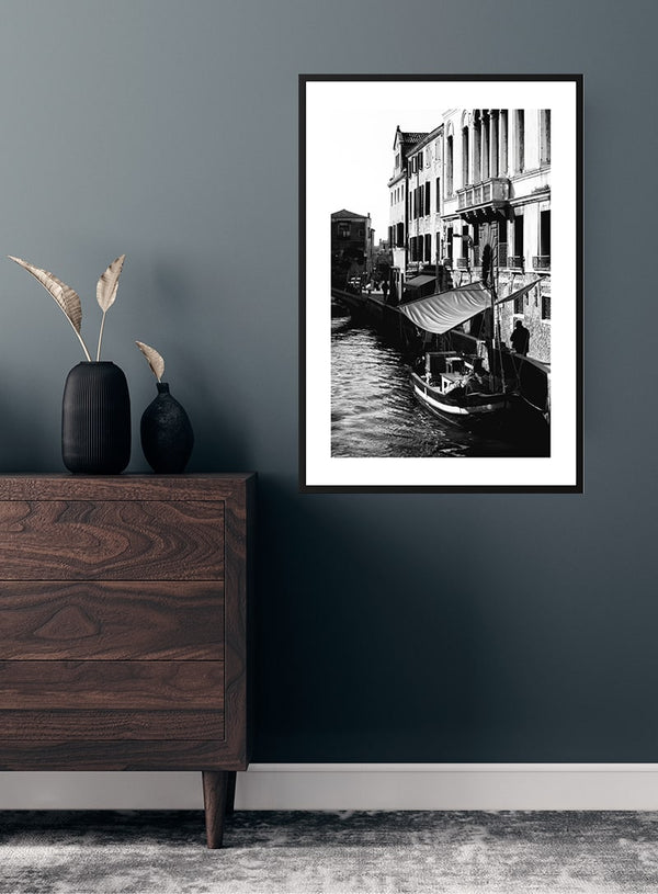 Boat in venice poster