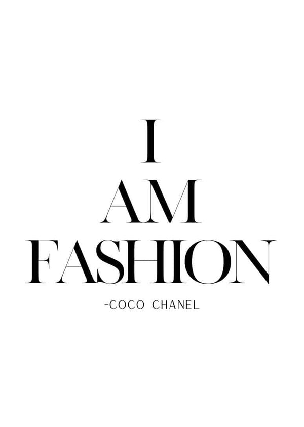 I AM FASHION poster