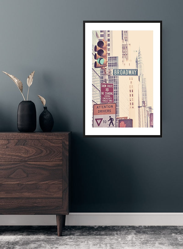 Broadway street sign poster