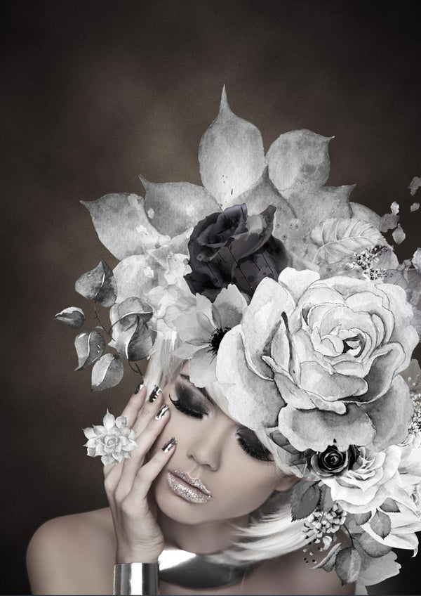 Silver flowers 1 poster