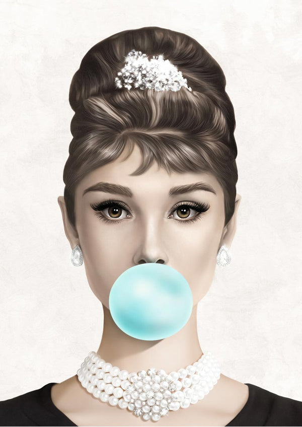 Bubblegum Audrey Hepburn-Plakat
