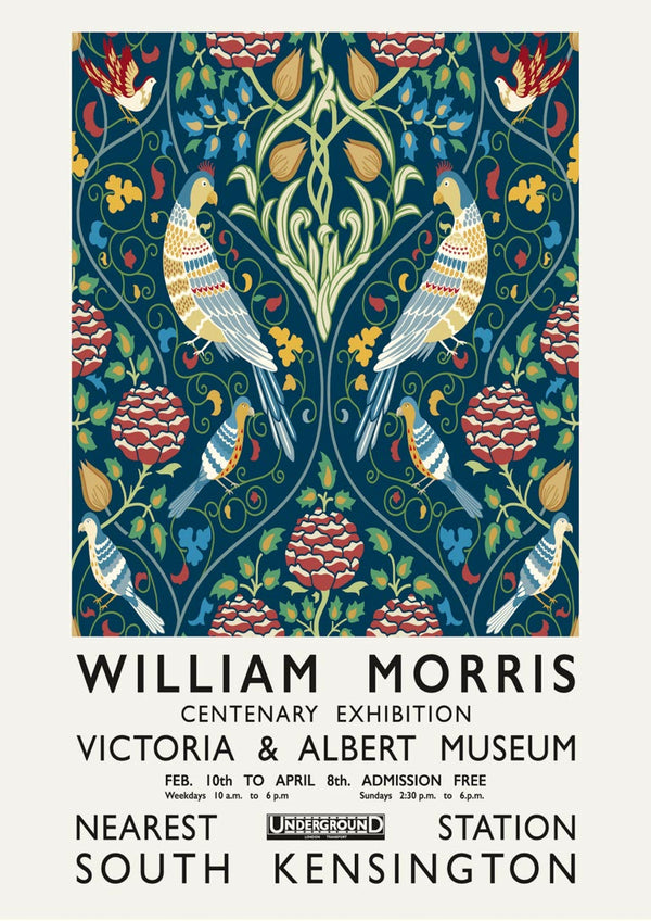 William Morris contenary exhibition poster