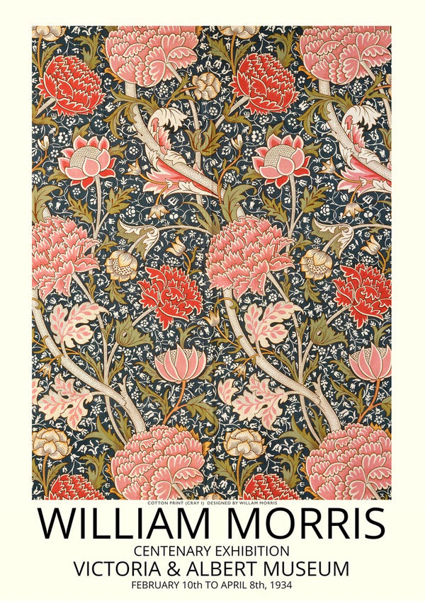 William Morris cotton print poster