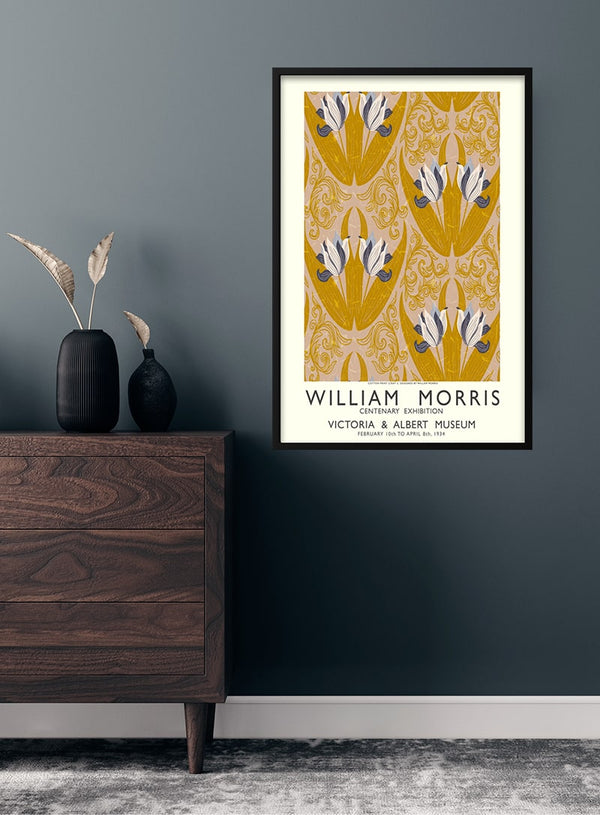 William Morris tulips poster