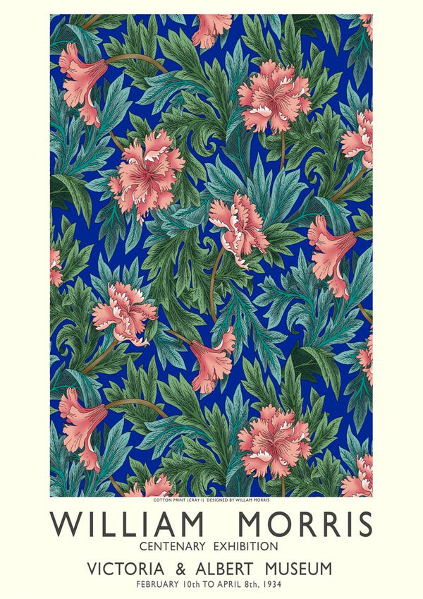 William Morris flower exihibition poster