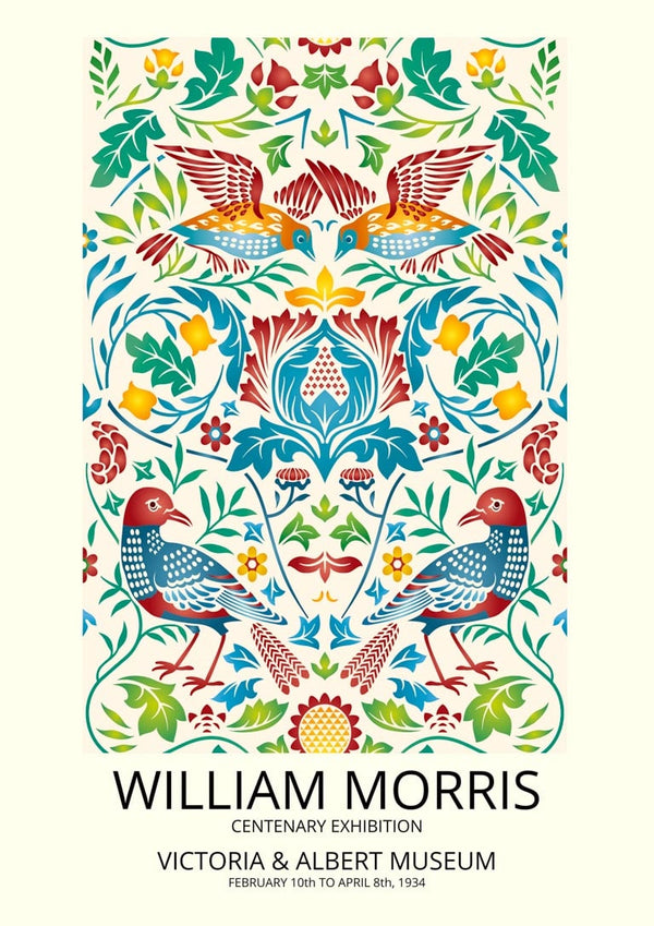 William Morris birds poster