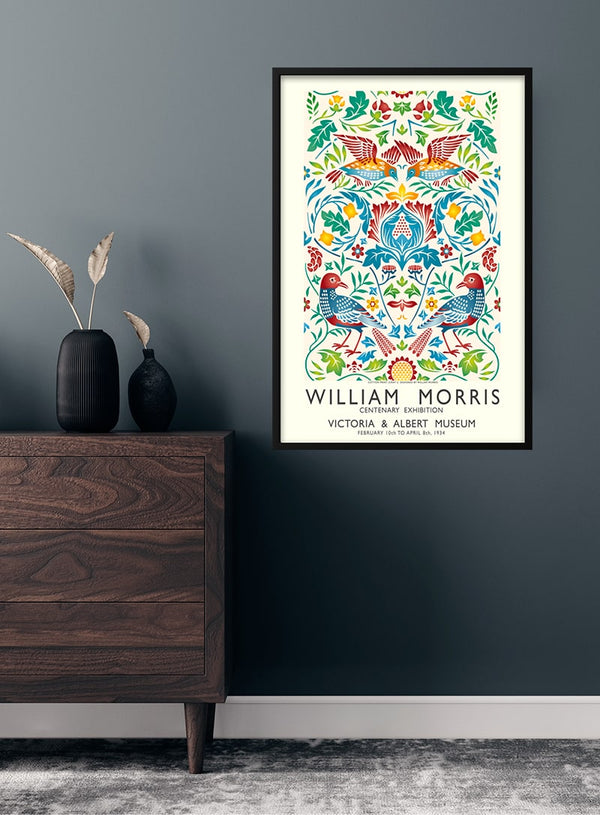William Morris birds poster