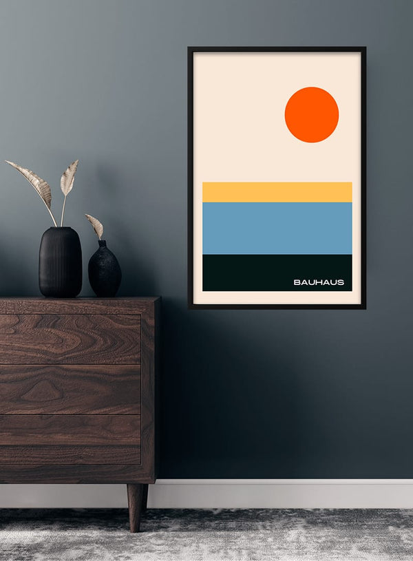 Bauhaus rektangel kunst poster
