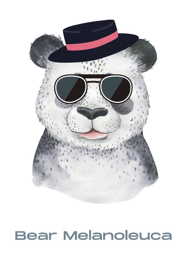 Cool panda poster til børn