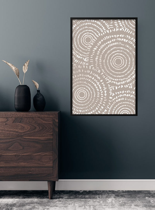 Brune cirkler på kunst poster til stuen