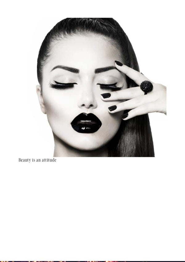 Beauty is an attitude fashion poster