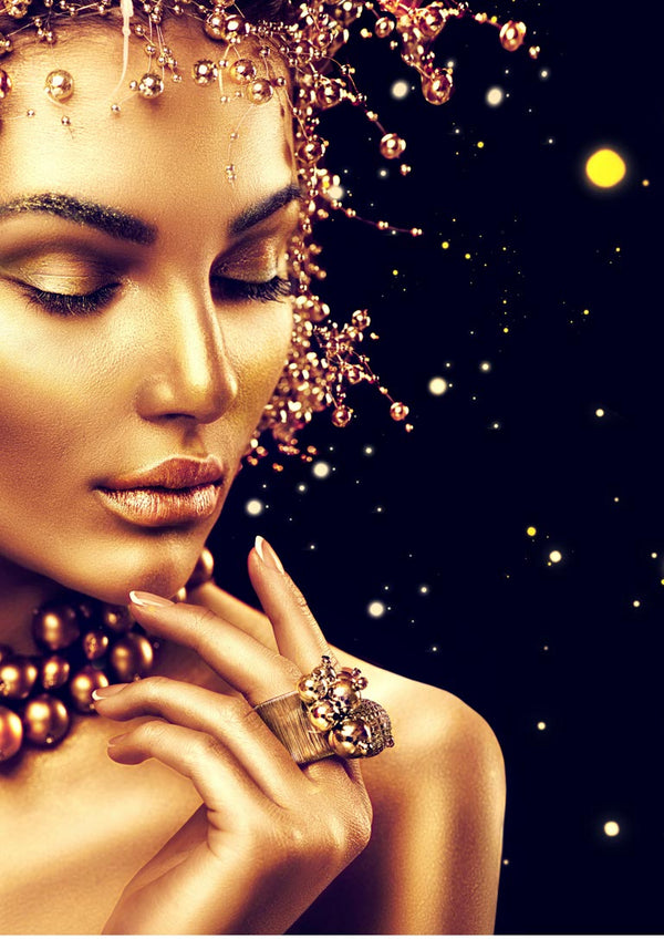 Golden fashion poster