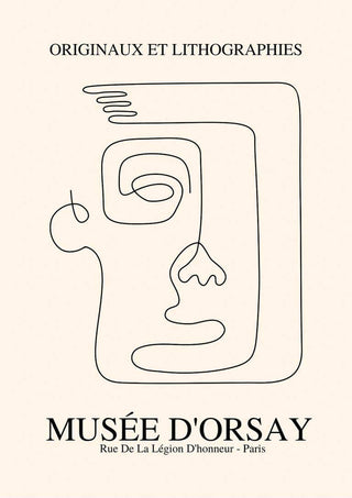 Picasso Inspired face impression poster