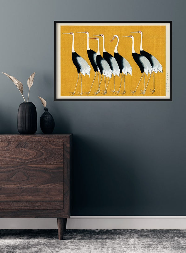 Japanese Cranes poster
