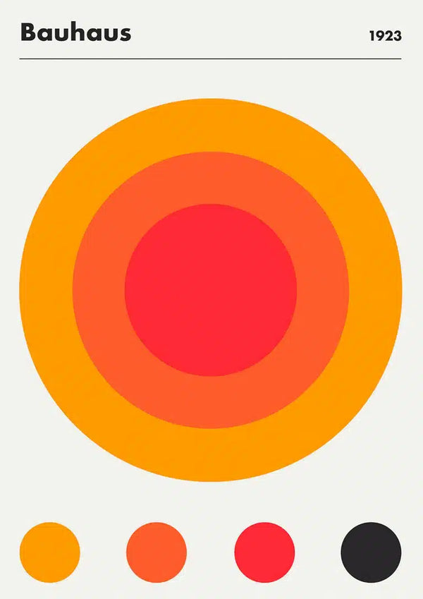Bauhaus Orange 1923 Poster