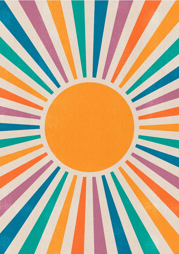 Colorful Sun Poster