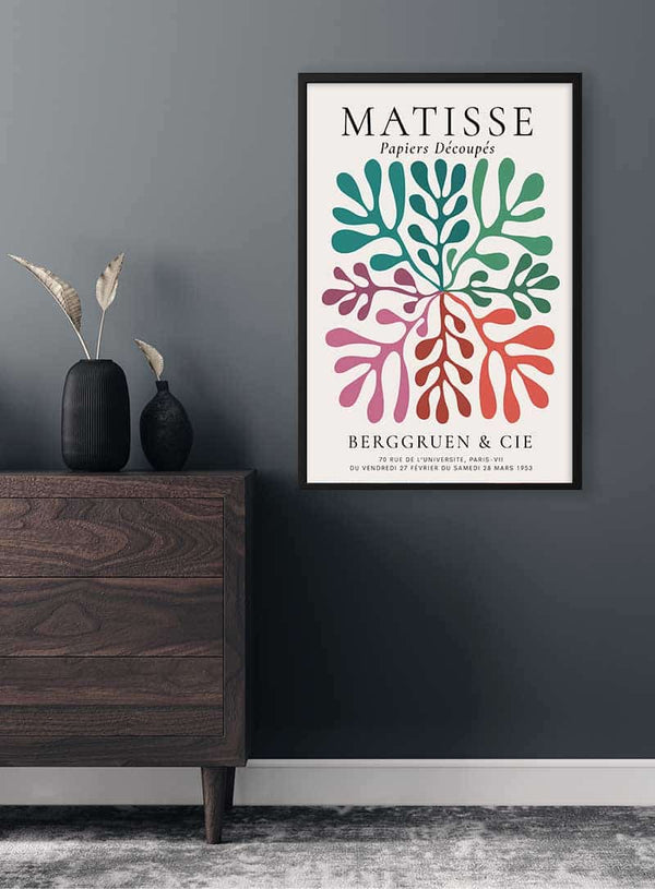 Matisse Inspired Colored Coral Poster