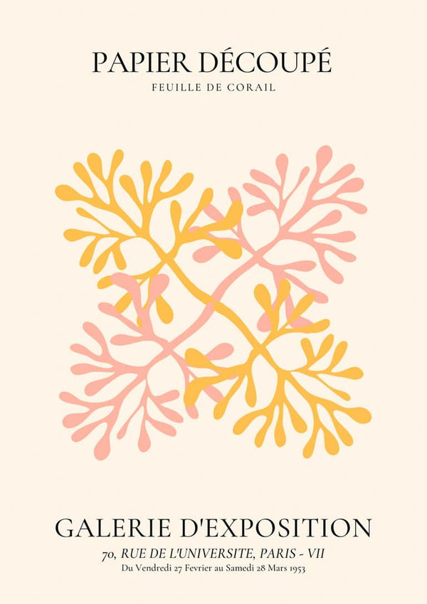 Buntes Papier-Decoupé-Blumenposter