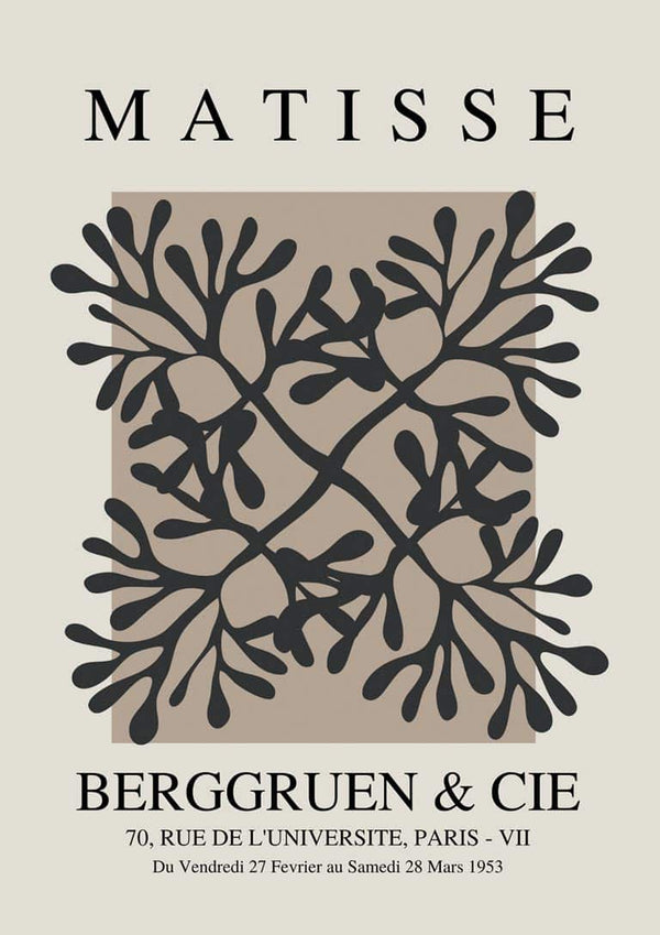 Papier Decoupe Coral Flower Poster