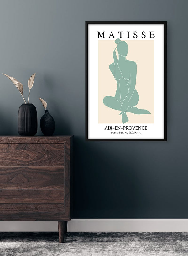 Matisse Inspired Green Decoupe Poster