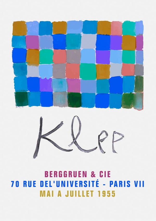 Paul klee Blue Exhibition 1955 Poster