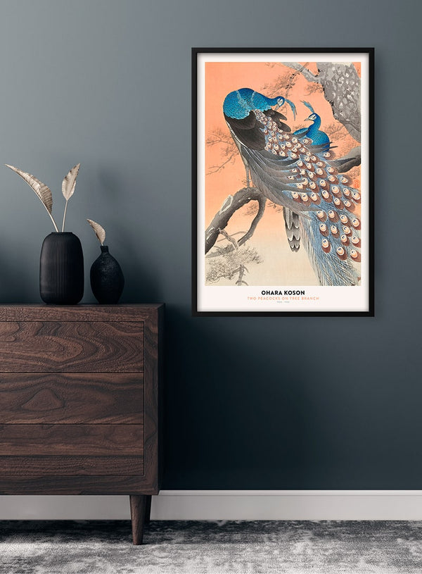 Ohara Koson - Two Peacocks Poster