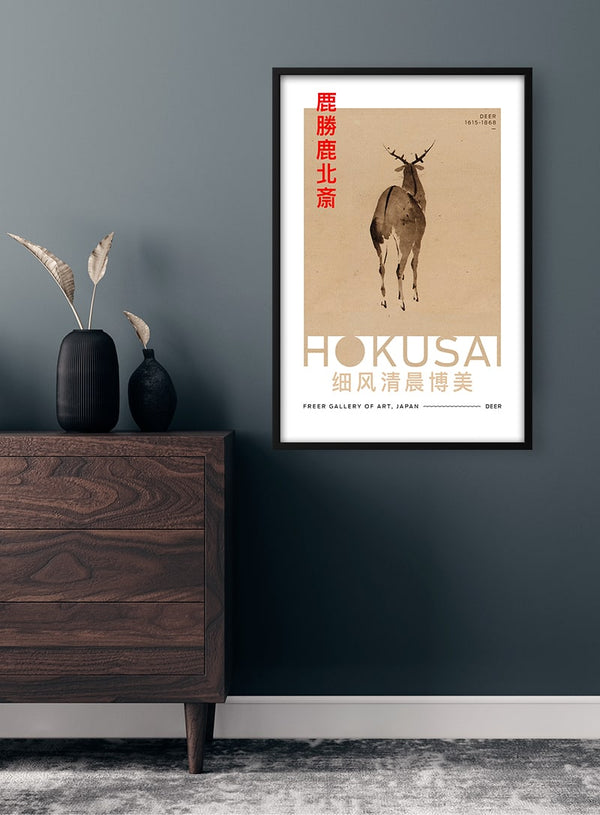 Katsushika Hokusai - Deer Poster
