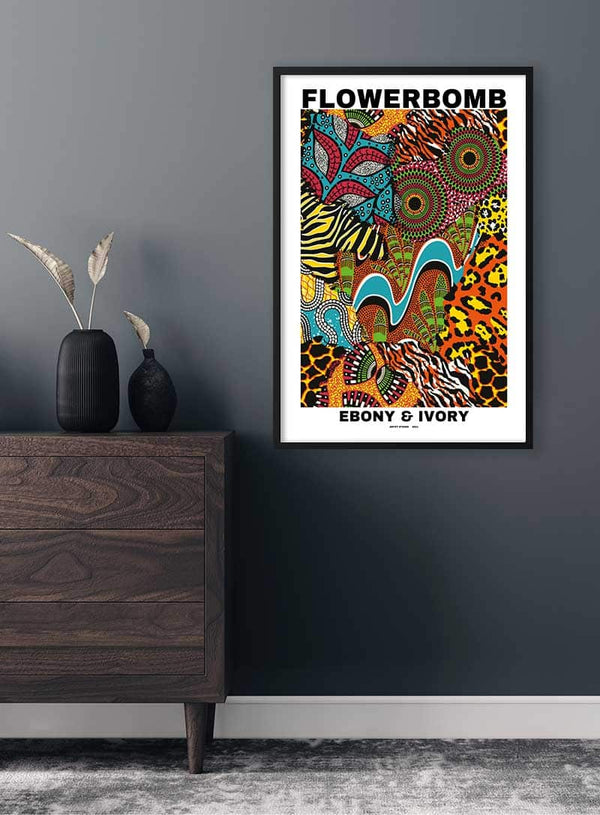 Flowerbomb Ebony & Ivory Poster