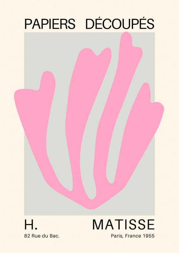 Matisse Inspired Pink Coral Poster