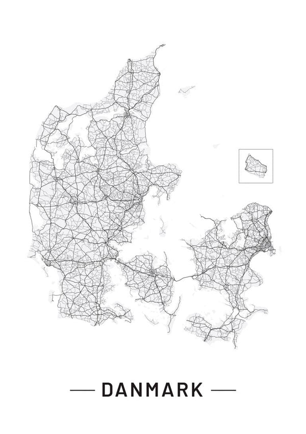 Poster Dänemarkskort