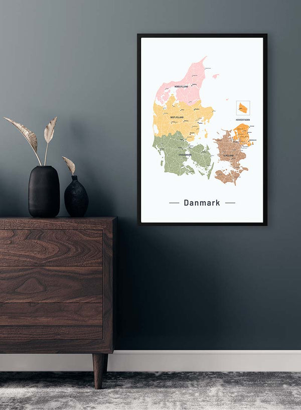 Danmarkskort No 02 Poster