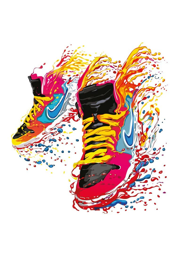 Flammendes Nike-Poster