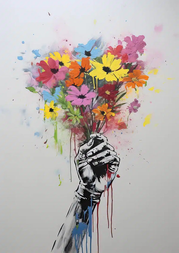 Blumen des Friedens - Banksy Poster