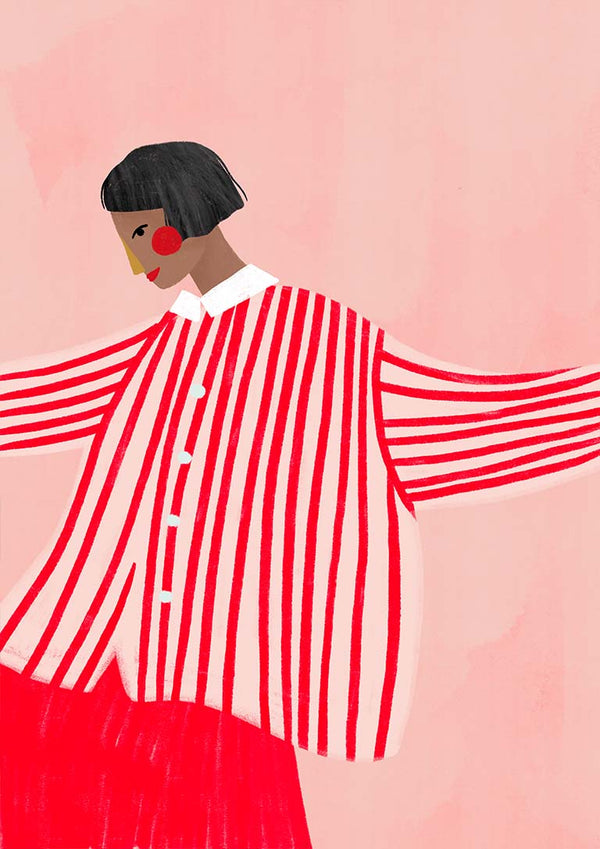 The Woman With the Red Stripes- Bea Muller