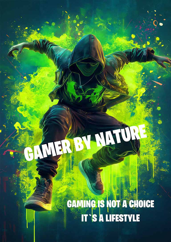 Grøn Gamer by Nature Plakat
