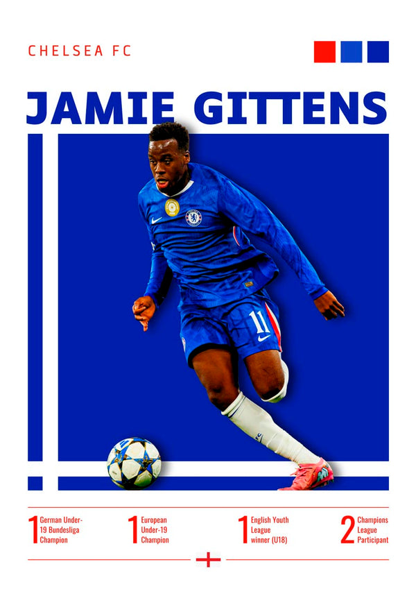 Jamie Gittens - Chelsea Football Poster