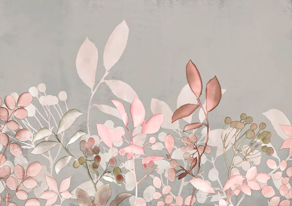 Watercolor Pastel Garden Pink