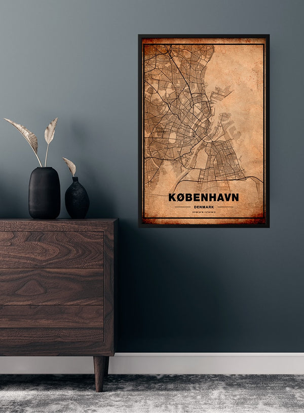 Plakat „Kort über Kopenhagen“