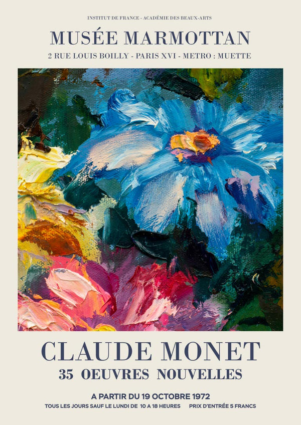 Claude Monet flower painting poster