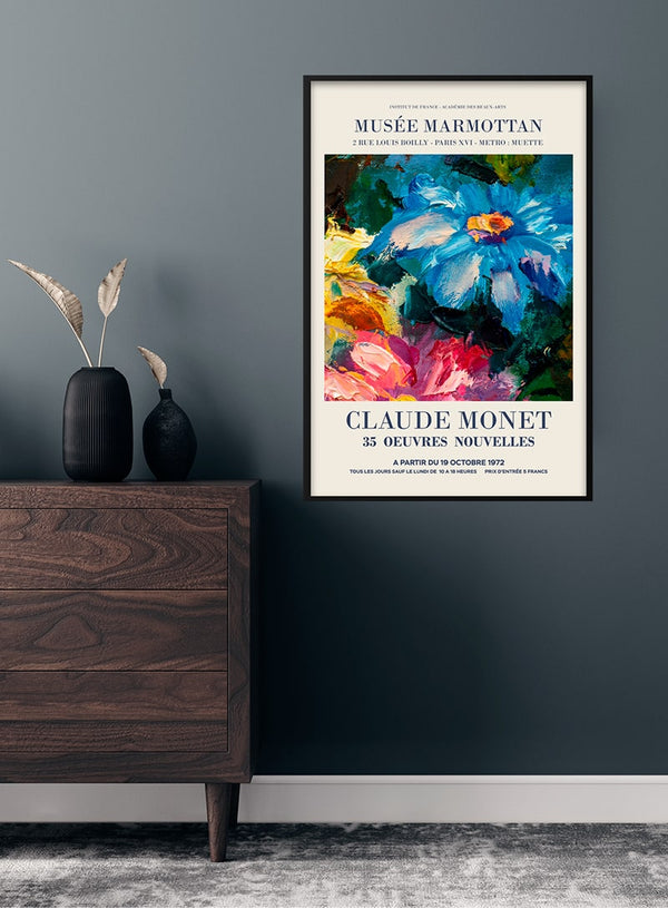 Claude Monet flower painting poster