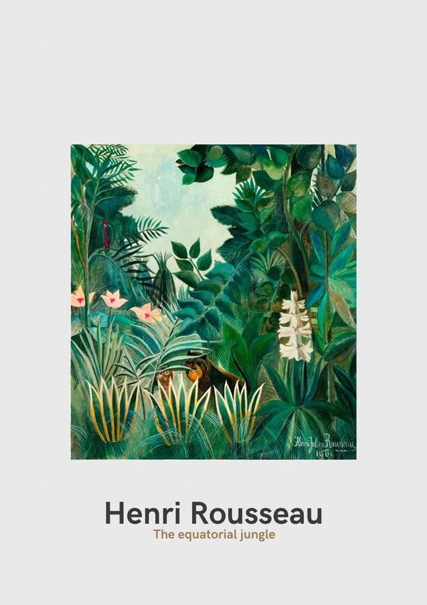 The equatorial jungle by Henri Rousseau japansk kunstposter