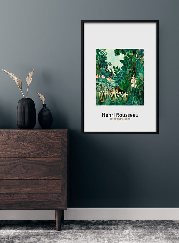 The equatorial jungle by Henri Rousseau japansk kunstposter