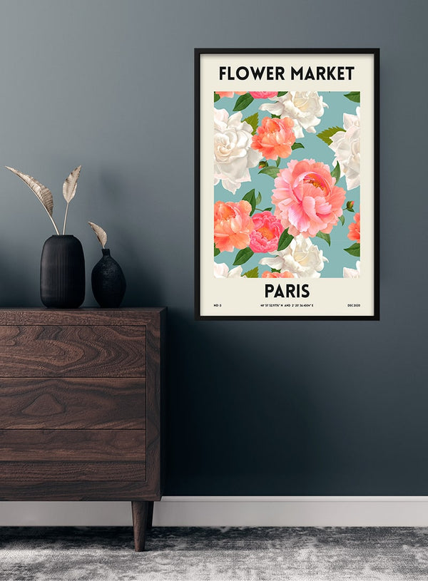 Flower Market- Paris poster