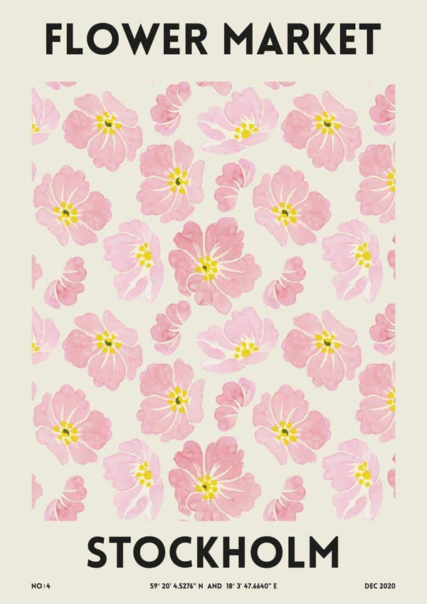 Flower Market - Stockholm poster