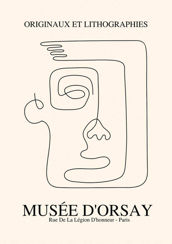 Picasso Inspired face impression poster