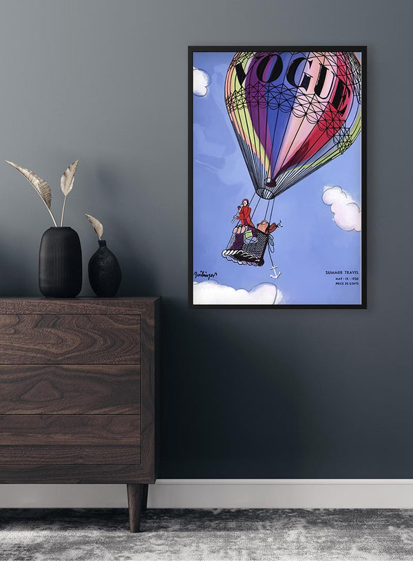Vintage Hot Air Balloon Poster
