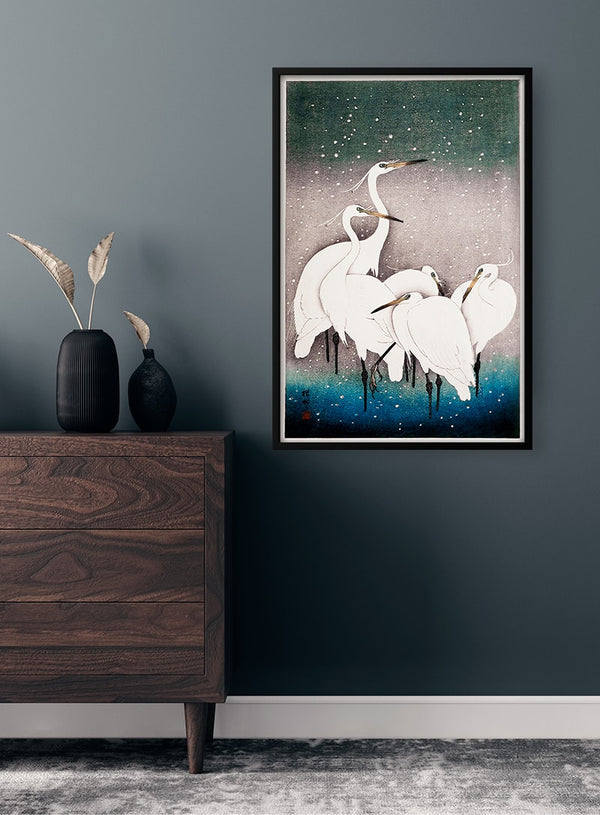 Group of egrets - Ohara Koson poster