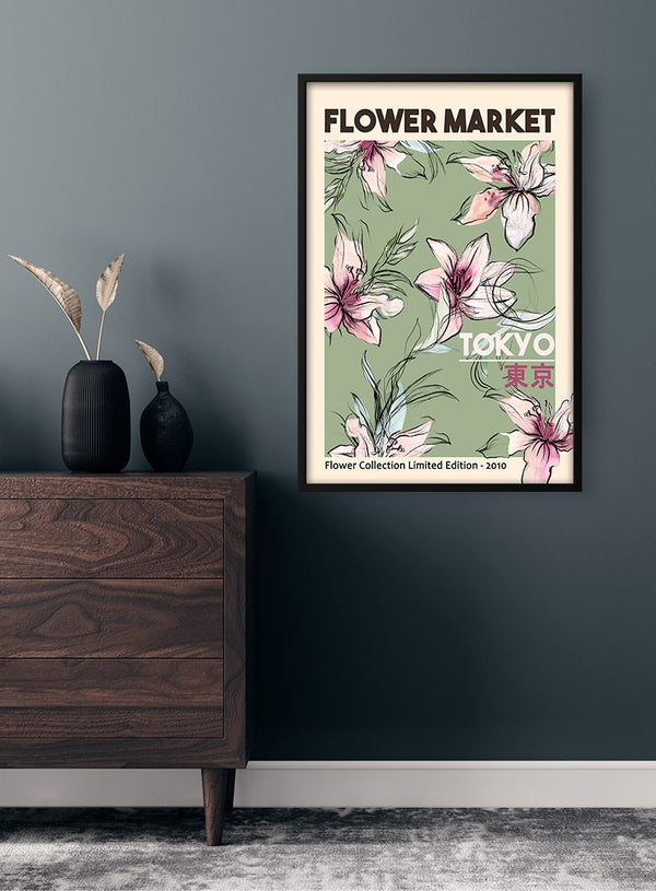 Flower Market Tokyo Poster