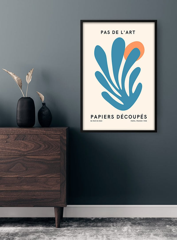 Pas De L'art Blå og Orange Poster