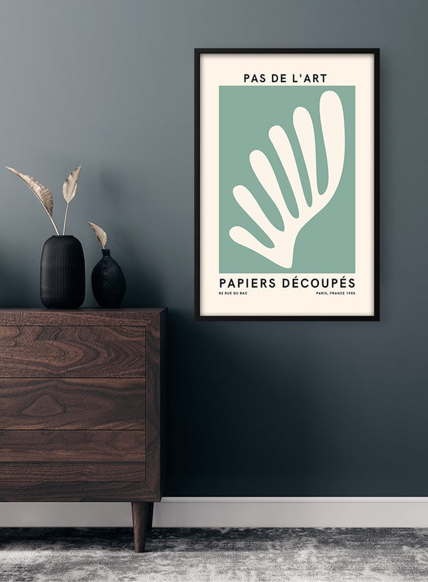 Pas De L'art Green French Art inspired Poster